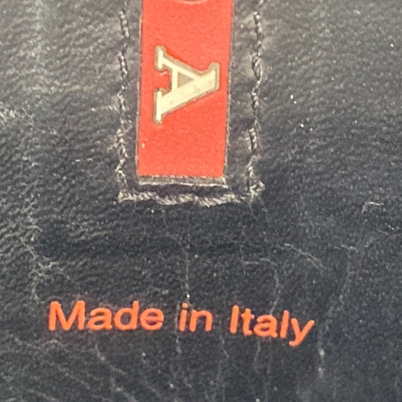 Prada Leather Italy tie👞Mens 9+PRADA Case 6”x2.25Dx2.5W - Picture 4 of 17